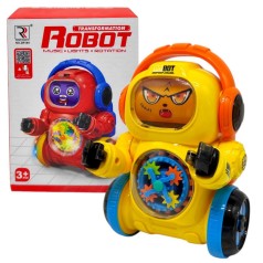 Робот на батарейках, музичний, зі світлом, 2види, в коробці ZR184 р.16*11,4*10,51см