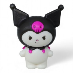 Сквиш-антистресс "Sanrio: Куроми" (10 см), черный, с розовым черепом