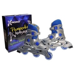 Ролики X-ROAD раздвижные синие, размер S (31-34) PW120 р.44*36*11,5см
