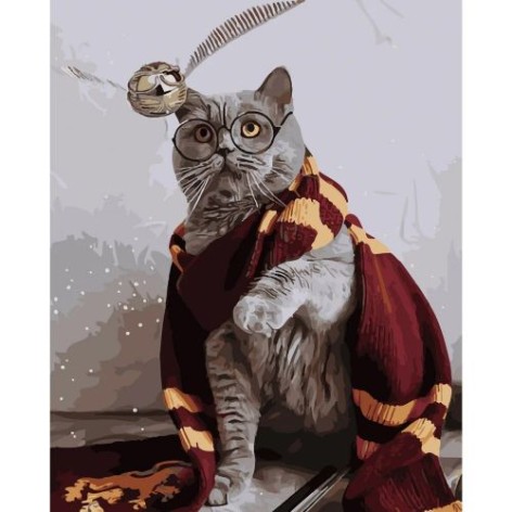 Картина по номерам "Хогвартский кот"