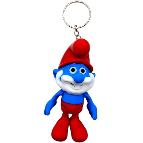 Брелок (3d печать) "SMURF Papa \ Смурф", 7.5 см