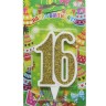 Свеча для торта "16 лет"