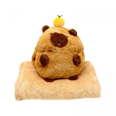 Мягкая игрушка "Капибара", 25 см, плед: 95х190 см, муфта