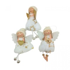 Украшение-игрушка елковая Ангелочек (Белый) микс видов