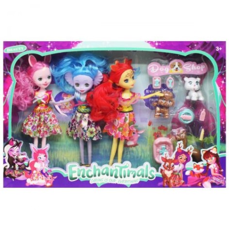 Уцінка. Набір ляльок "Enchantimals" - відпала голова біля ляльки з червоним волоссям