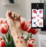Временные тату "Акварельные цветы" (8 х 12 см)