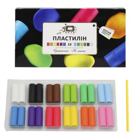 Набор пластилина, 12 цветов