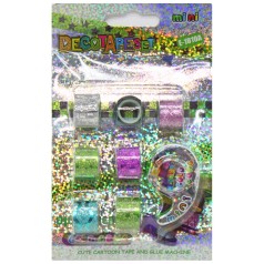 Скотч декоративний "Блискучий" 7шт.блискучий 1,2*180см + диспансер