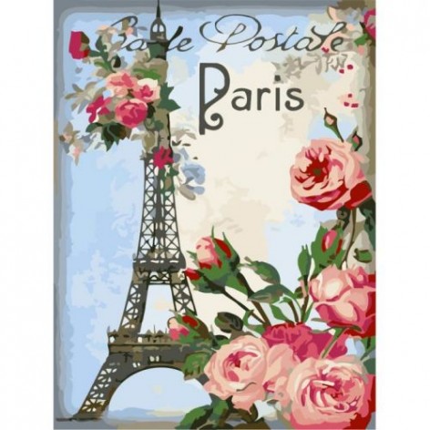 Картина по номерам "Привет из Парижа" ★★★