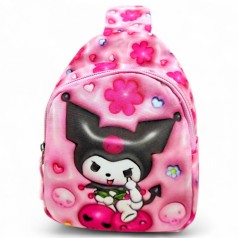 Сумочка-бананка "Аніме. Куромі/Kuromi", 18 см (рожева)