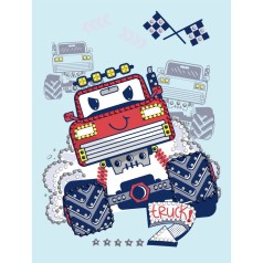 Набір з алмазною мозаїкою (вибірковою) "Червона машинка" 15x20см