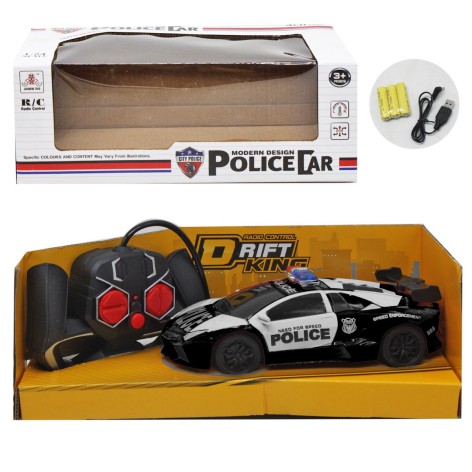 Машинка на радиоуправлении "Lamborghini Police" (черная)
