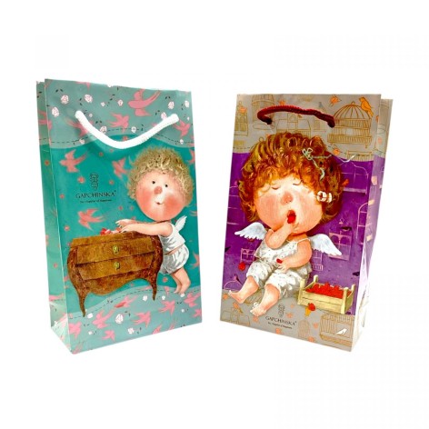 Пакет бумажный 16*16*7 см. Лиц.Гапчинская (микс видов)