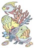 Книга "Чарівні водяні розмальовки. У морі", укр