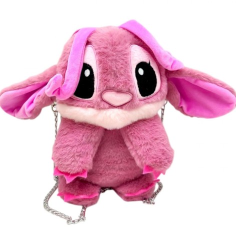 Мягкая игрушка-рюкзак "Стич" 29 см, розовый