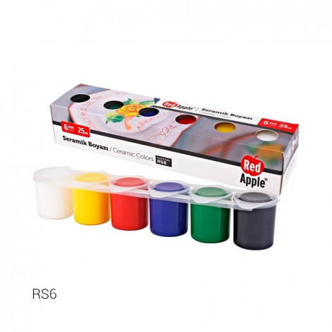Набор красок для рисования по керамике, 6 цветов