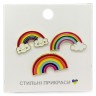 Металлические значки (пины) "Радуга", 3 штуки