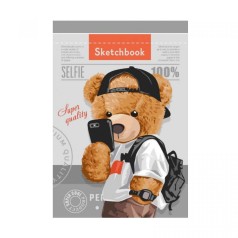 Скетчбук 36 листов, (МИШКА В КЕПЦЕ) Скетчбук 36 листов, (МИШКА В КЕПЦЕ)