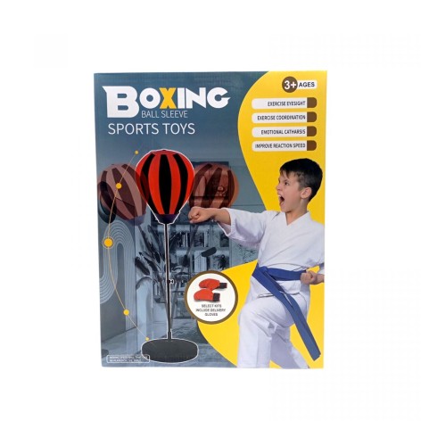 Боксерский набор груша, стойка, насос, регулируемая высота, в коробке