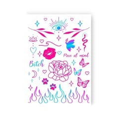 Набор татуировки Pink mood голограмма