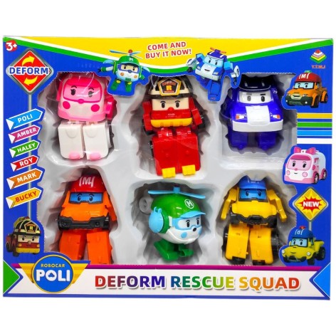 Набор трансформеров "Робокар Поли" 6 героев