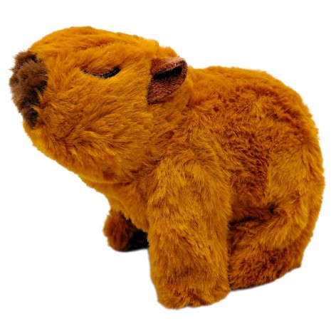 Мягкая интерактивная игрушка "Капибара" (коричневая)