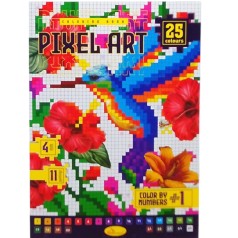 Видання для дозвілля серія PIXEL  ART піксельна розмальовка Колібрі