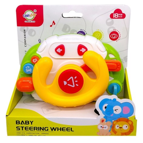 Руль музыкальный, на батарейках (в коробке р.17,5x8,5x18 см)