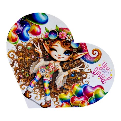 Открытка поздравительная "Валентинка" 15,1х8,2 см.