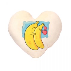 Подушка плюшевая Сердце "Бананы в объятиях" 44*40 см