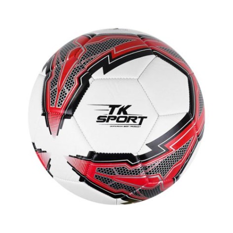 Мяч футбольный "TK Sport", бело-красный