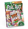 Аппликация разноцветной фольгой "FOIL ART", "Котик"