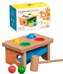 Деревянная игра "Стучалка: Горка-шарики"