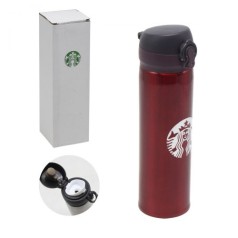 Термос "Starbucks", 500 мл, стальной (красный)