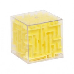 Кубик-лабиринт желтый