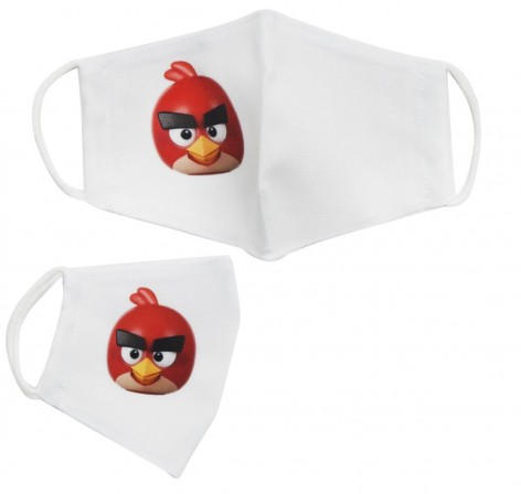 Многоразовая 4-х слойная защитная маска "Angry birds Ред" размер 3, 7-14 лет