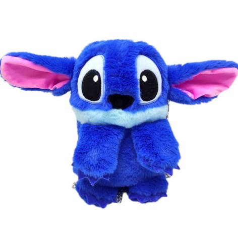 Мягкая игрушка-рюкзак "Стич" 29 см, синий