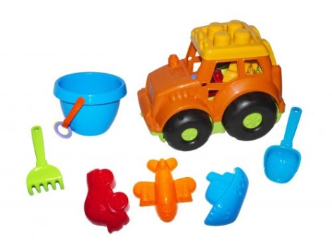 Трактор "Коник №3" з пісочним набором (помаранчевий)