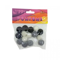 Помпоны, кашемировые 2см,3 цвета,15шт