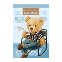 Скетчбук 36 листов, (МИШКА С КОФЕМ) Скетчбук 36 листов, (МИШКА С КОФЕМ)