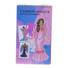 Набір для творчості - одягалка, розмальовка, трафарети, наліпки "Fashion Angel"
