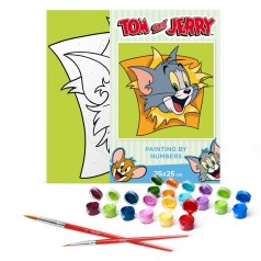 Набір для розпису по номерах для дітей WB "Tom and Jerry: Разом веселіше" 25х25см
