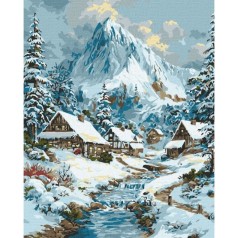 Картина по номерам "Новогодний пейзаж" 40х50 см