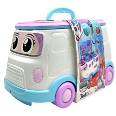 Кухня (16 предметов, набор столовых приборов, посуда, овощи) в боксе