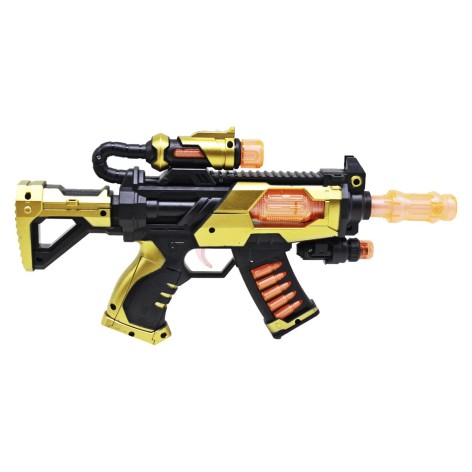 Автомат со светом и звуком, черно-золотой