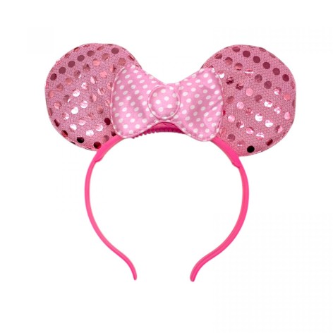 Ушки микки с бантиком светятся (РОЗОВЫЕ)