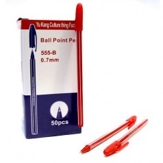 Шариковая ручка, красная, 50 штук