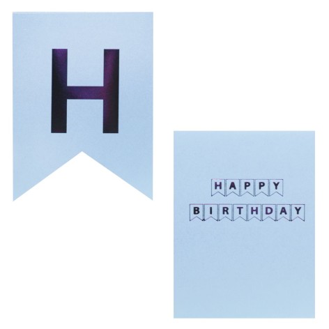 Гирлянда "Happy Birthday", голубая