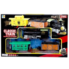 Железная дорога (звук, подсветка, 2 вагона, в коробке 41,5х6х27,5 см)