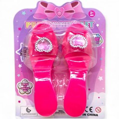 Обувь детская "Сабо на каблуке" (длина 17 см) розовые
